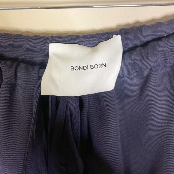 BONDI BORN | Japanese Lyocell Navy Waist Tie Lounge Pants - Picture 4 of 9